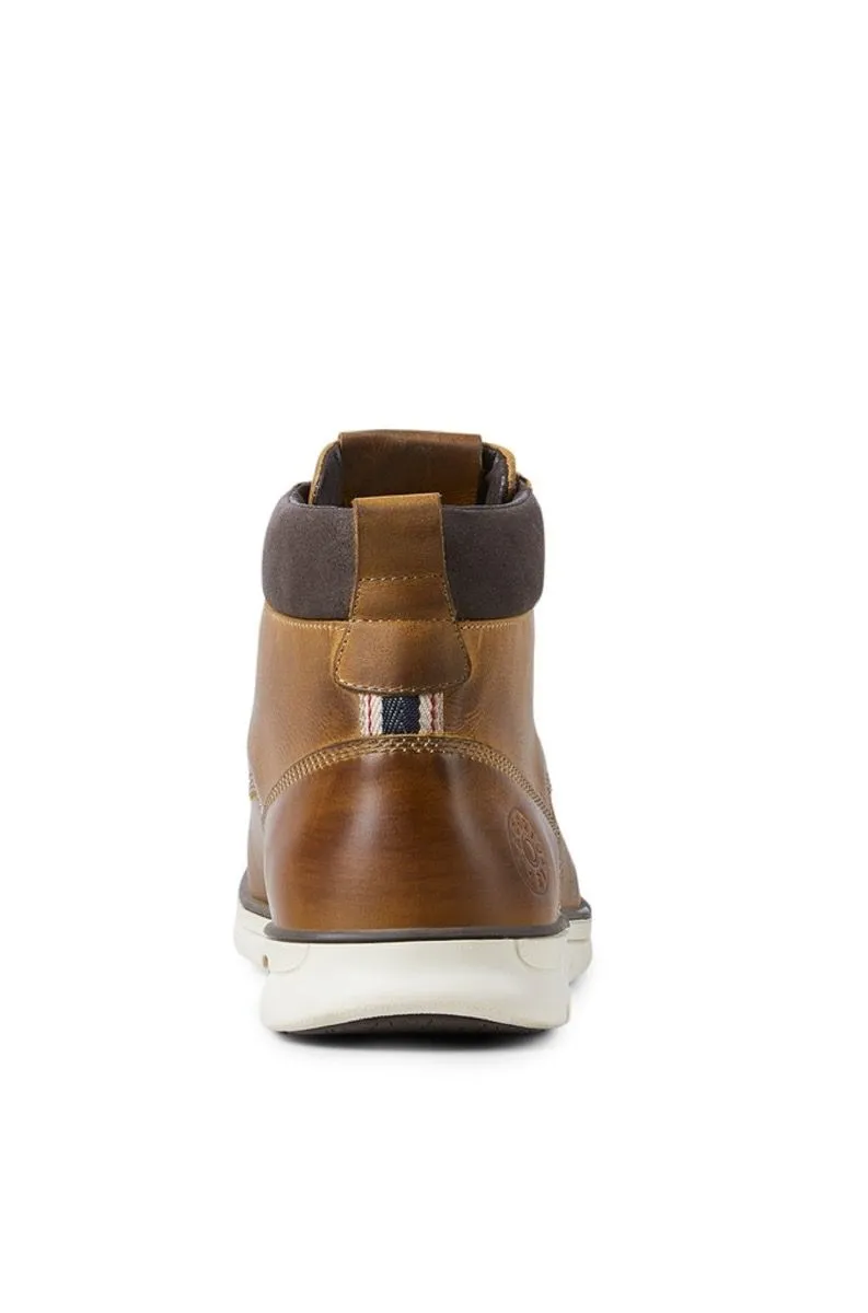 Jack and Jones Tubar Leather Boots in Honey