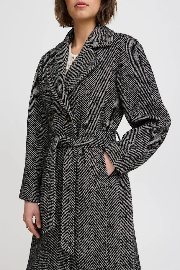 Jesse Herringbone Jaquard Coat by Atelier Rêve