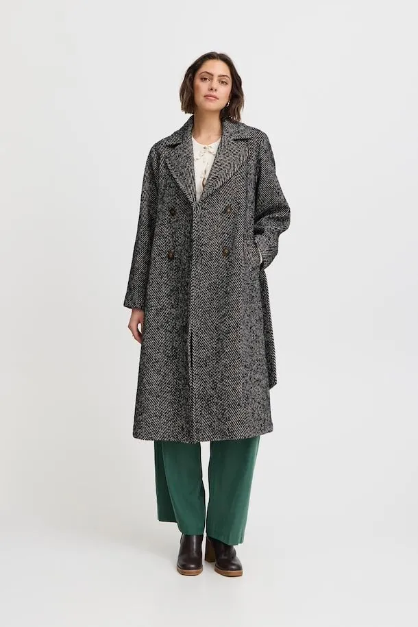 Jesse Herringbone Jaquard Coat by Atelier Rêve