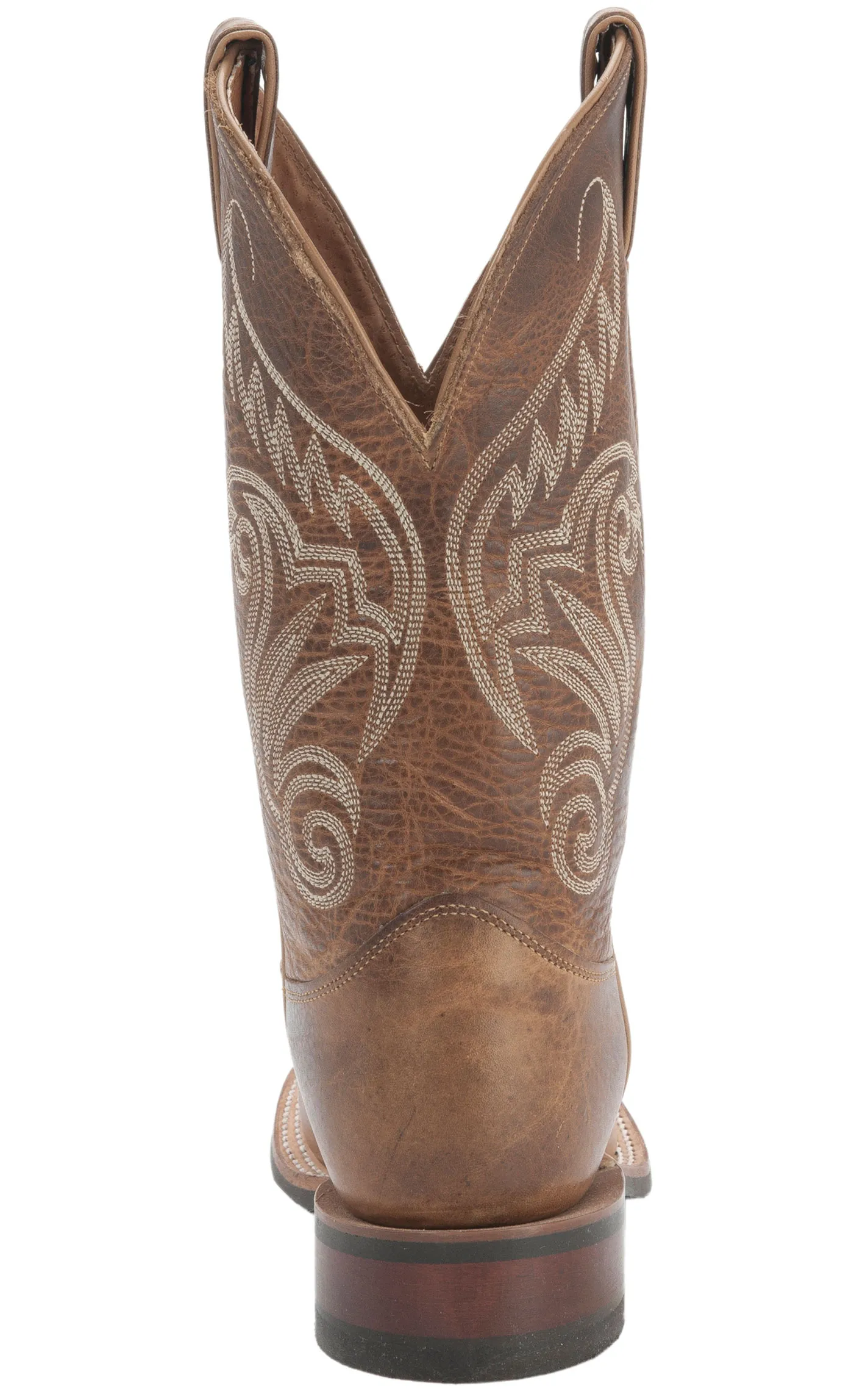 Justin Women's Tan Damiana Cowboy Boots, Wide Square Toe, Fancy Stitch