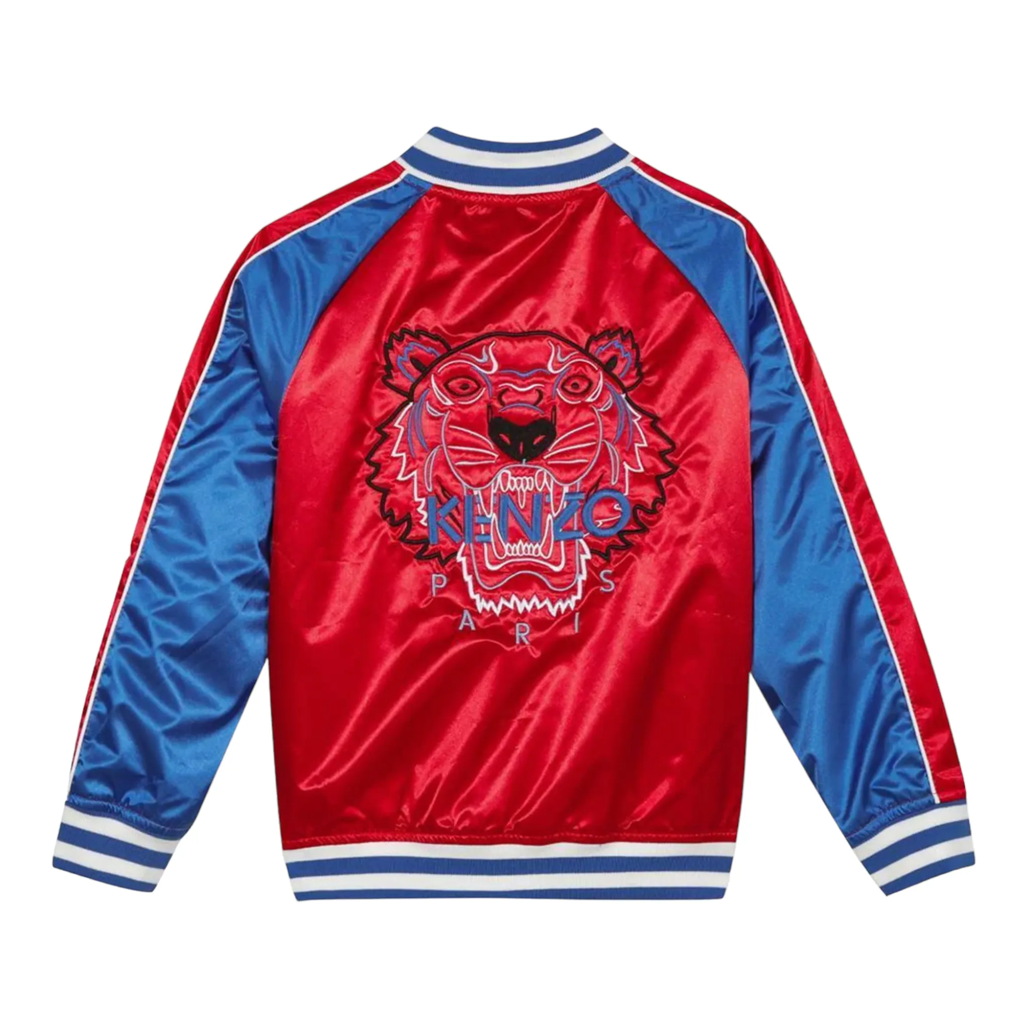 Kenzo Kids Embroidered Tiger Satin Jacket