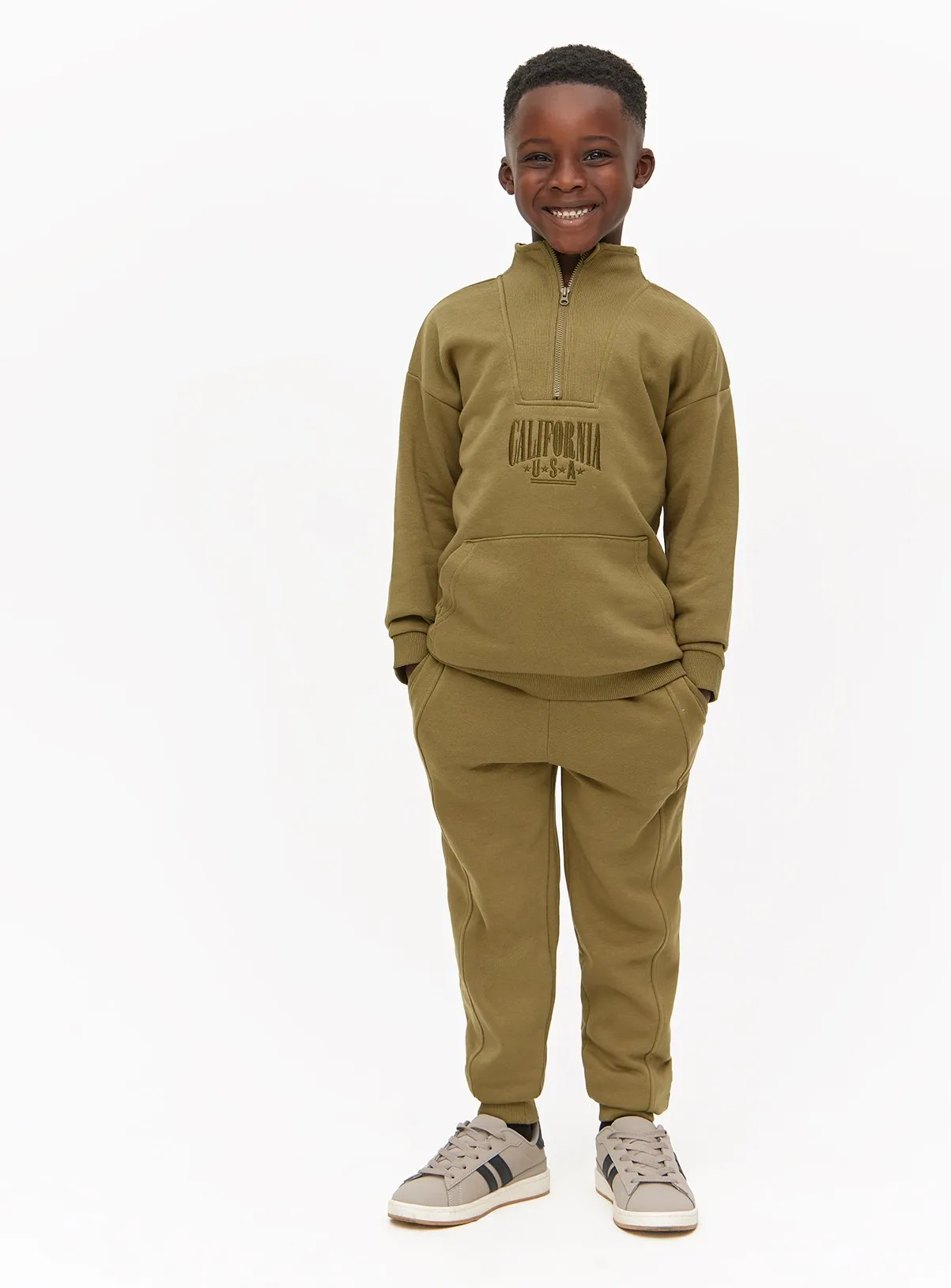 Khaki Sweatshirt & Joggers Set - Kids' Clothing - Tu Clothing