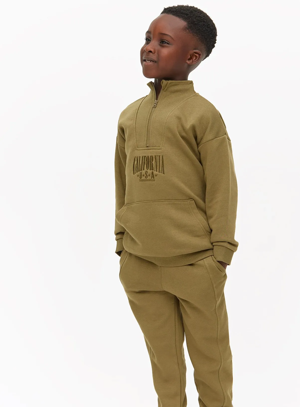 Khaki Sweatshirt & Joggers Set - Kids' Clothing - Tu Clothing