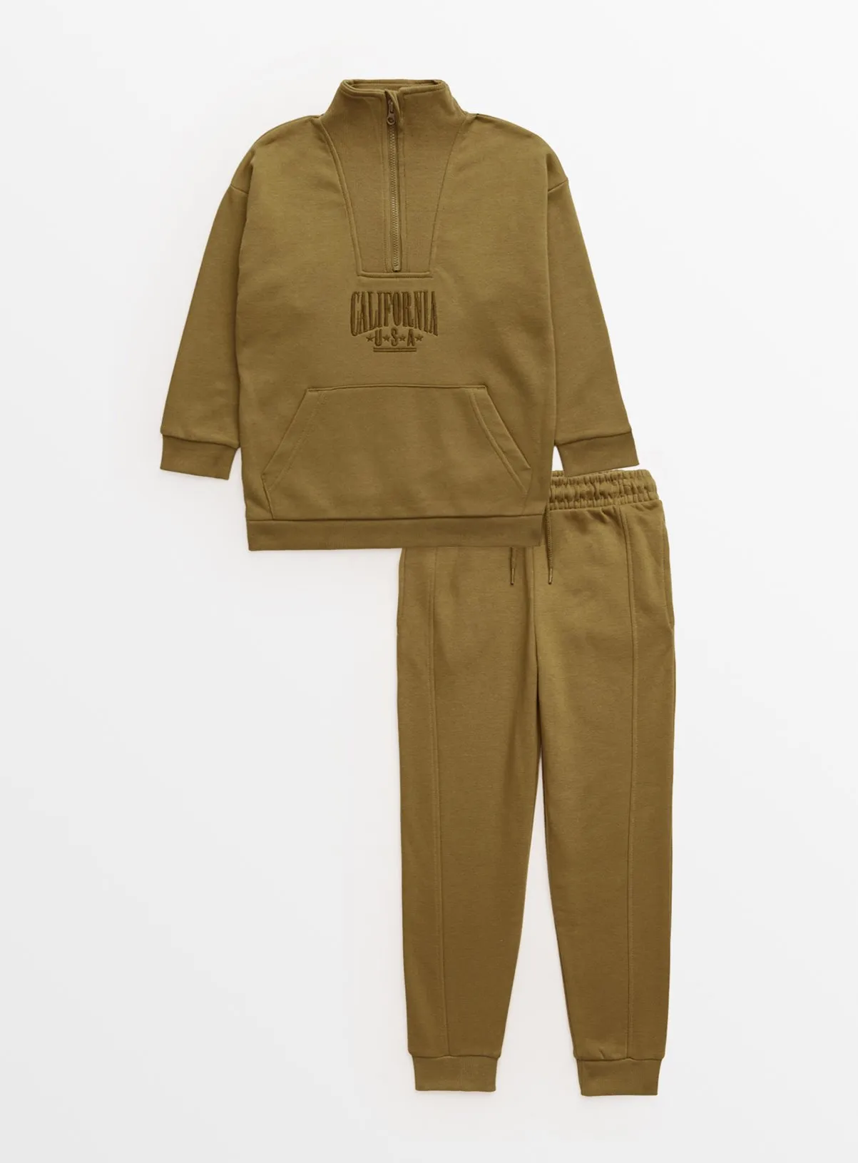 Khaki Sweatshirt & Joggers Set - Kids' Clothing - Tu Clothing