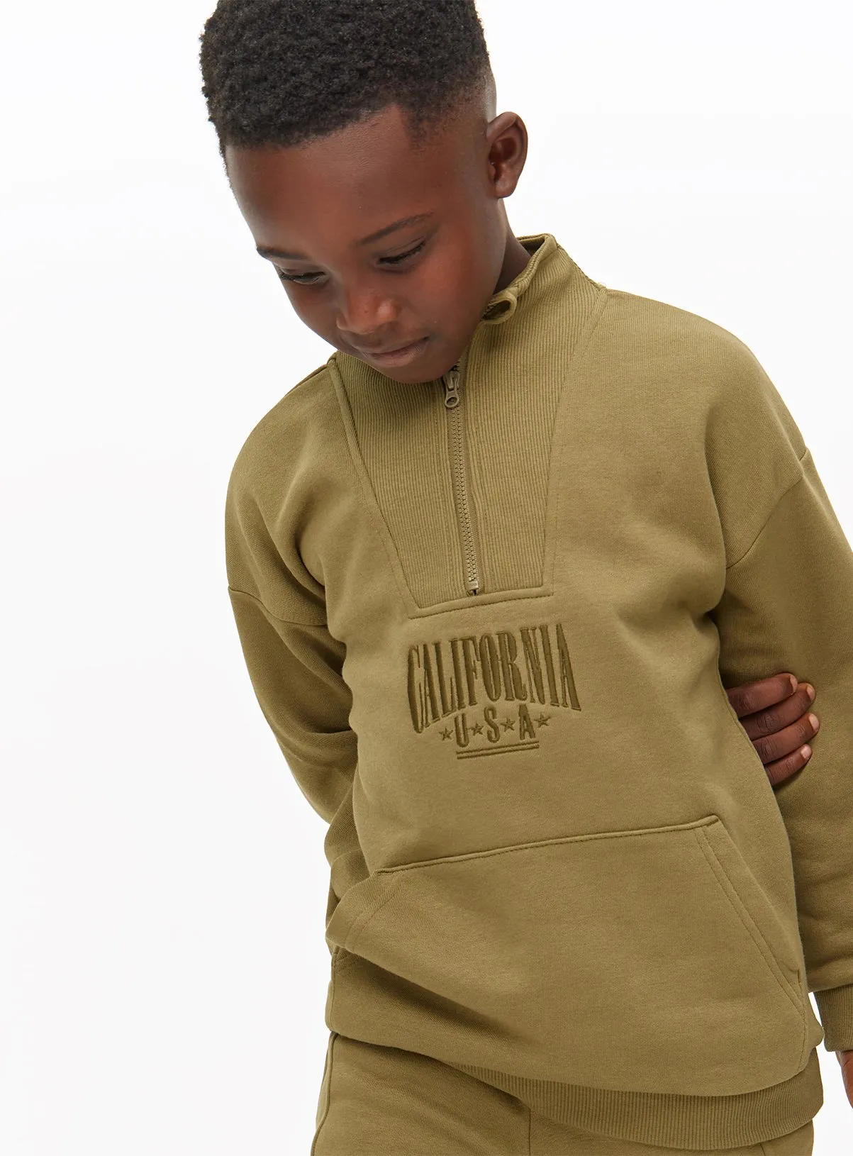 Khaki Sweatshirt & Joggers Set - Kids' Clothing - Tu Clothing