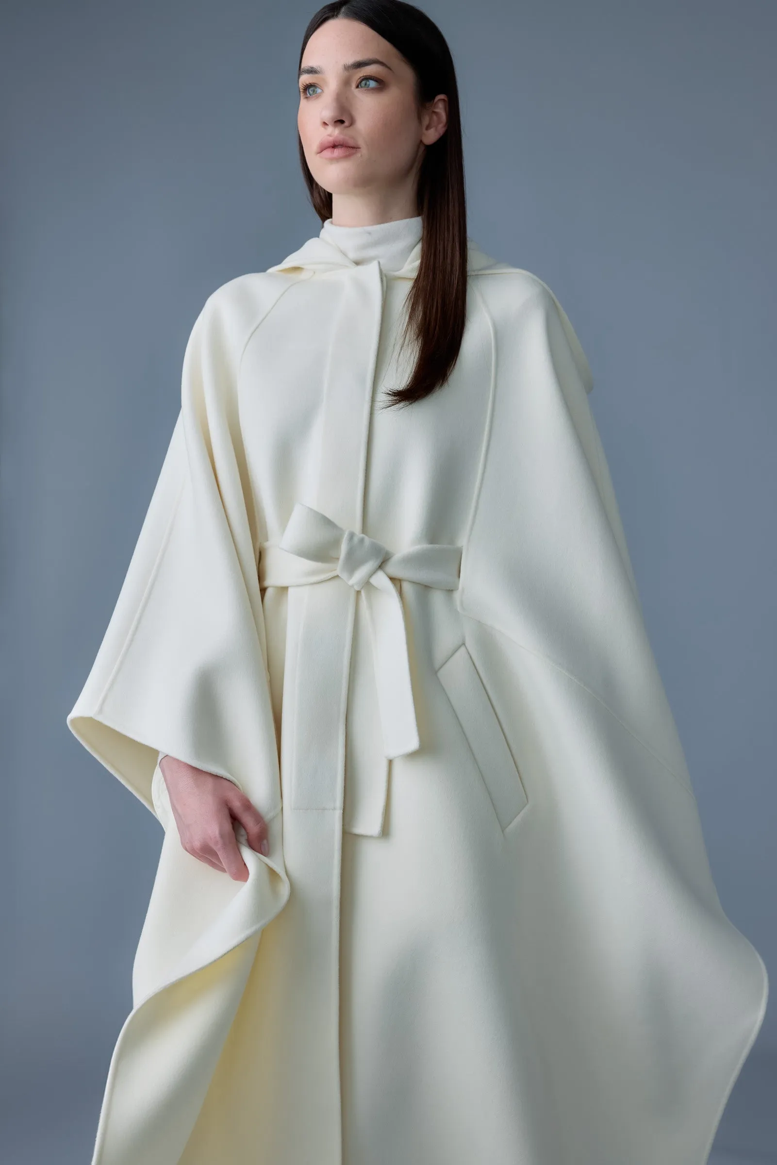 KIRSTYN Wool Cape Coat with Reversible Design - Shop Now.