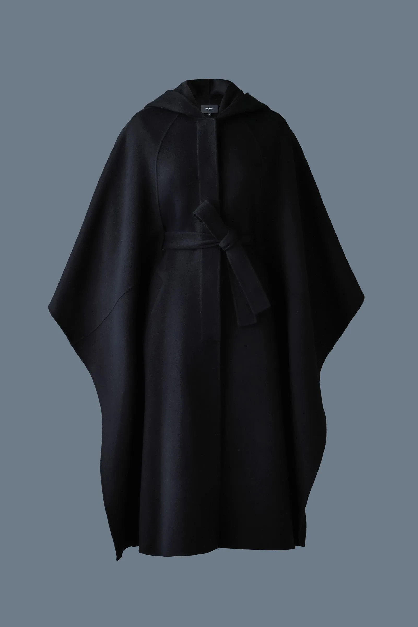 KIRSTYN Wool Cape Coat with Reversible Design - Shop Now.