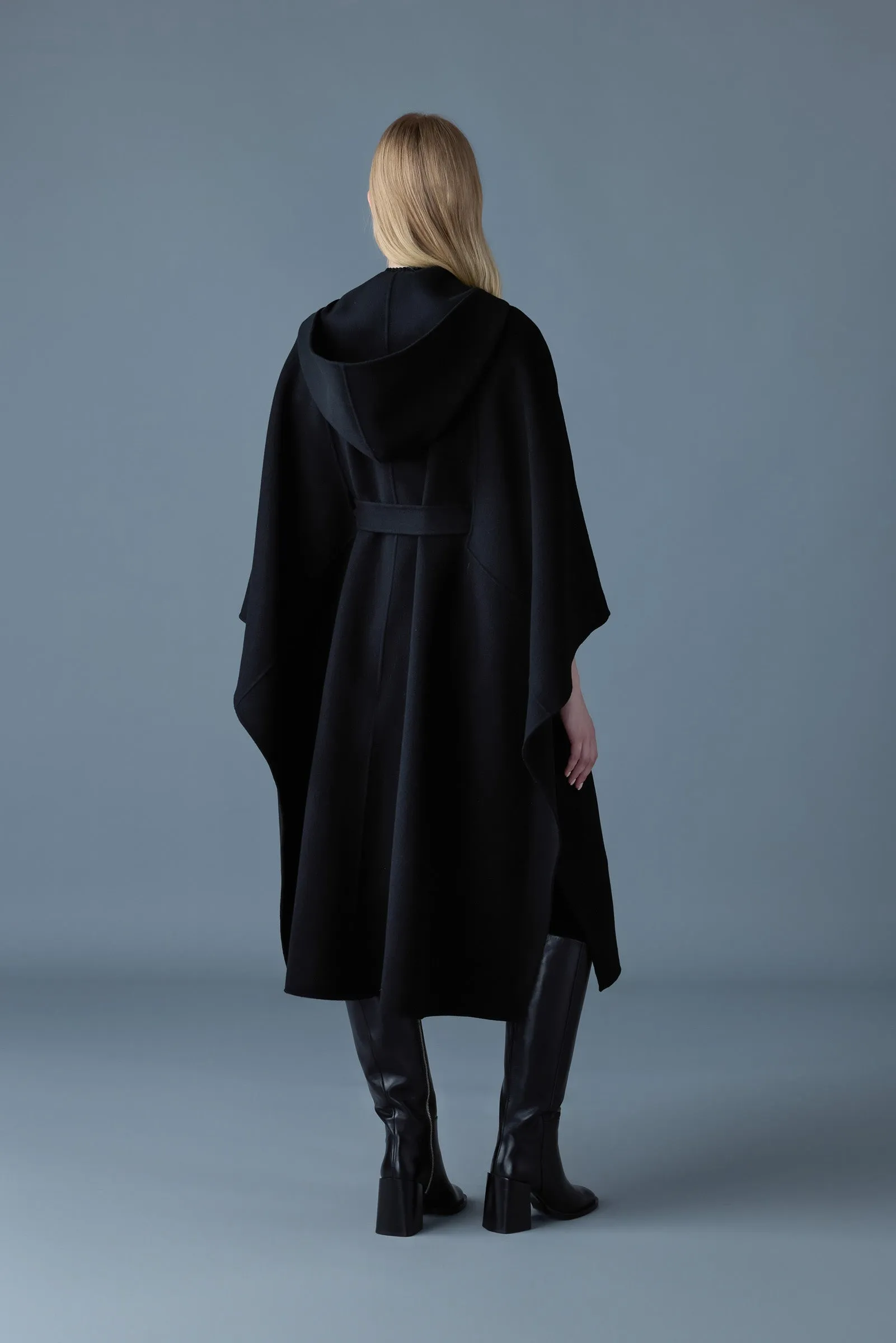 KIRSTYN Wool Cape Coat with Reversible Design - Shop Now.