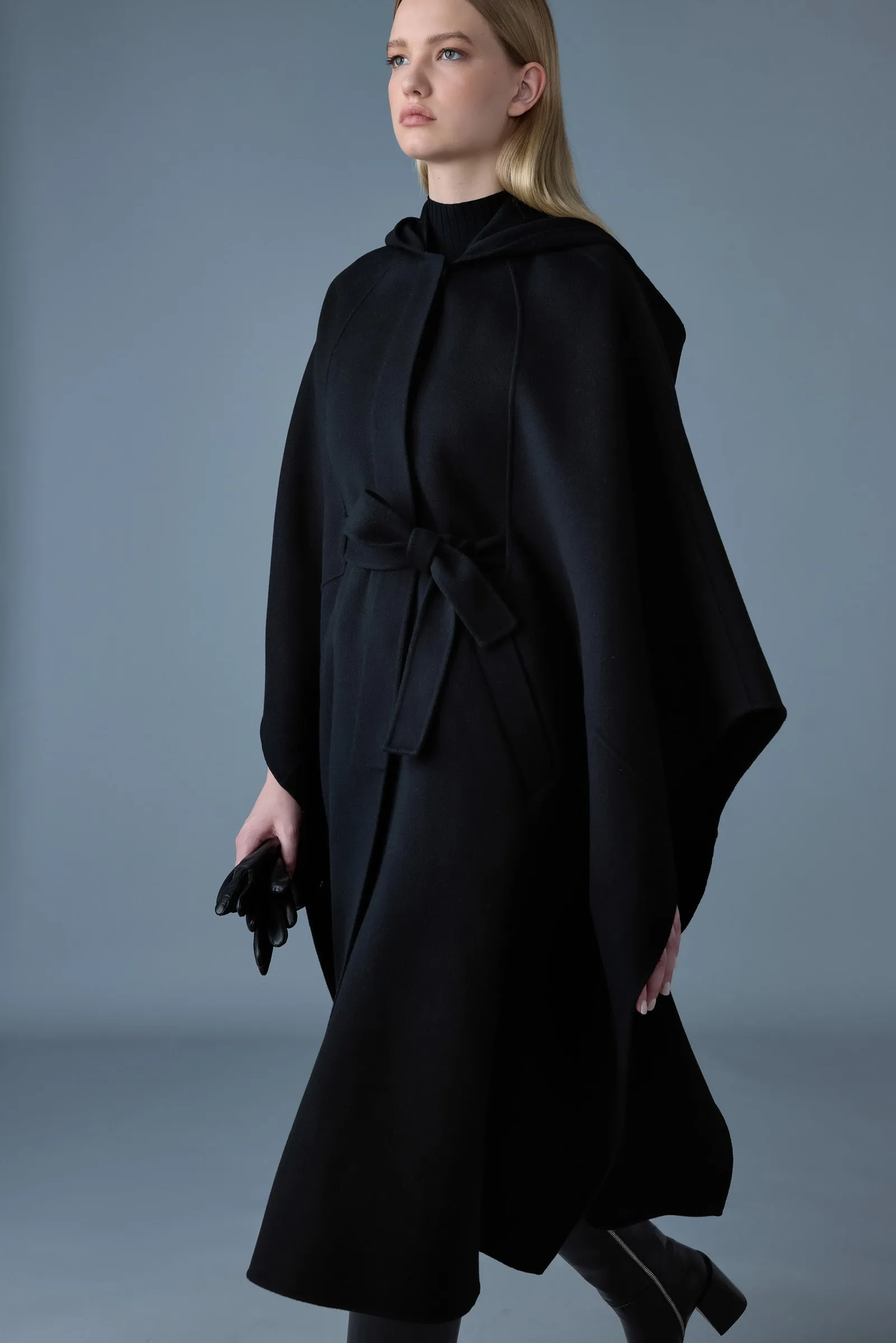 KIRSTYN Wool Cape Coat with Reversible Design - Shop Now.