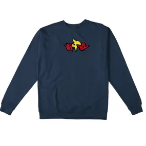 KROOKED Navy Ladybug Crewneck Sweater