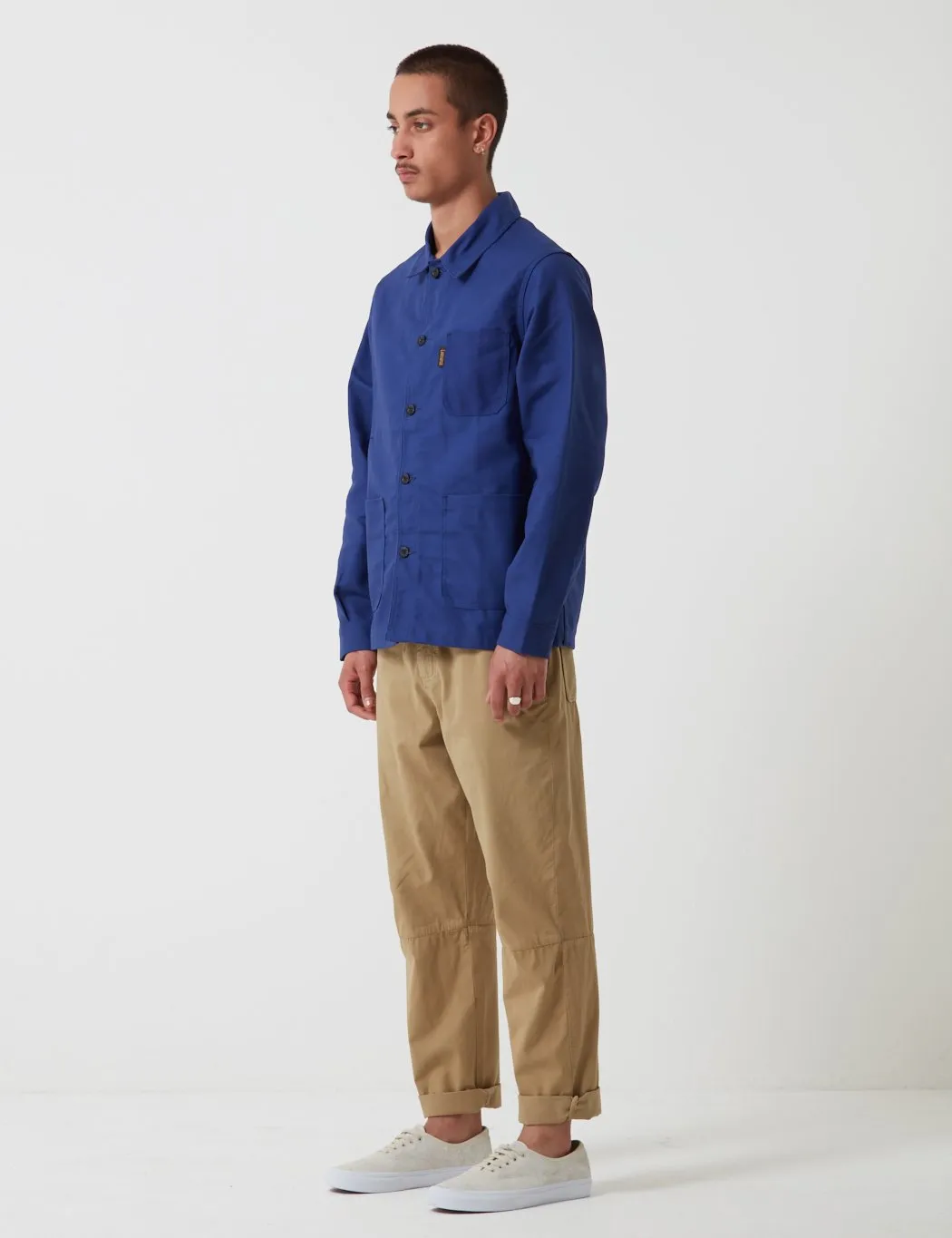 Laboureur Cotton Work Jacket - Navy Blue