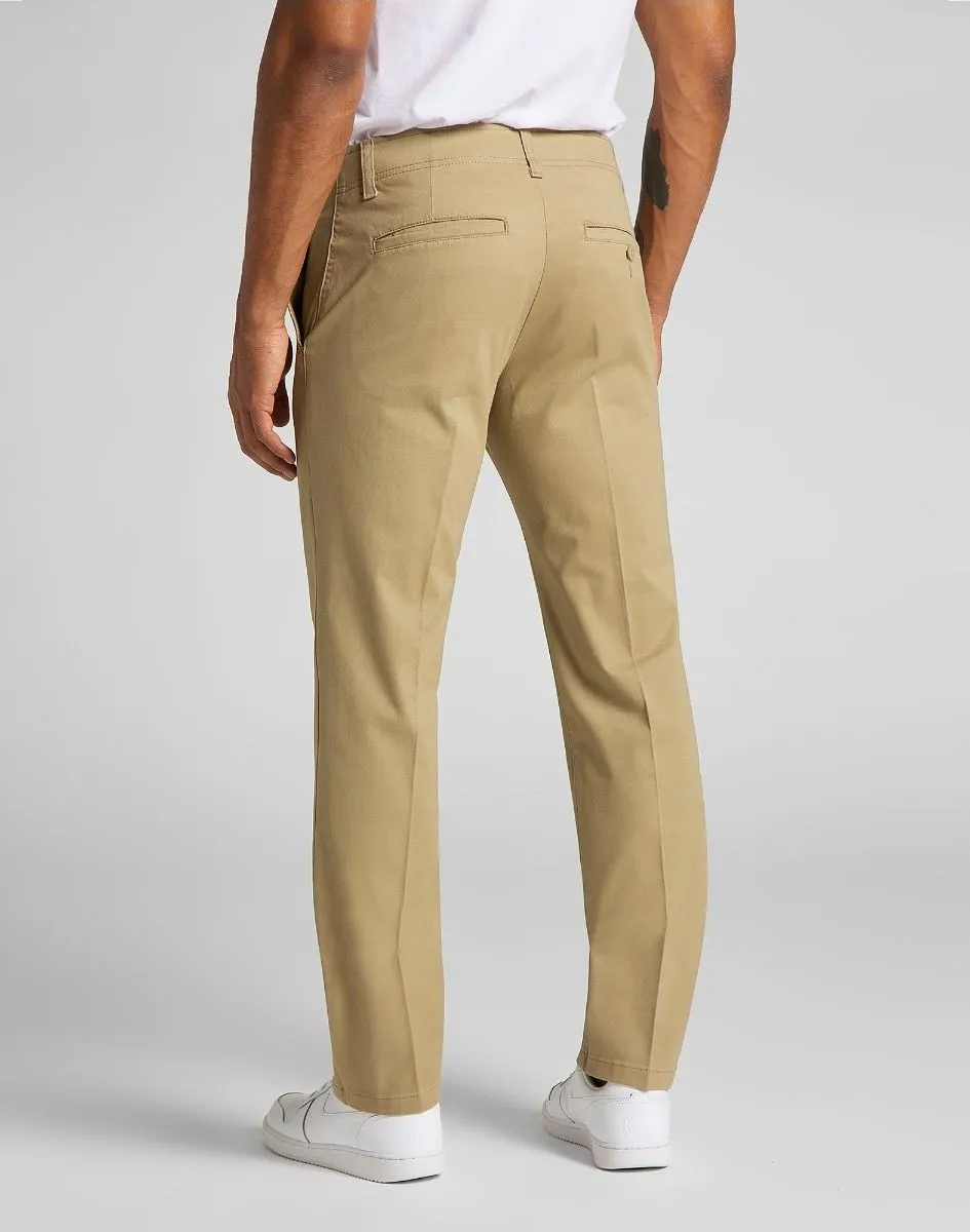 Taupe Lee Extreme Motion Slim Stretch Chino Trousers