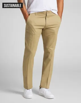 Taupe Lee Extreme Motion Slim Stretch Chino Trousers