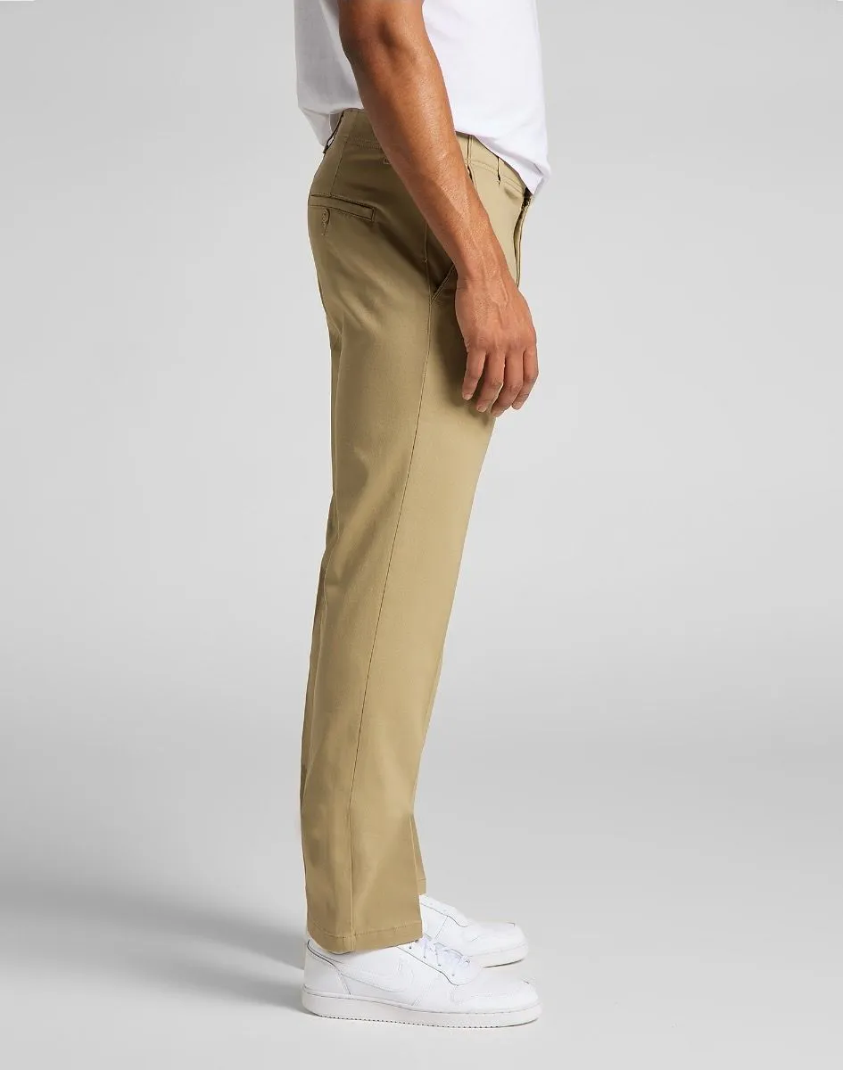 Taupe Lee Extreme Motion Slim Stretch Chino Trousers