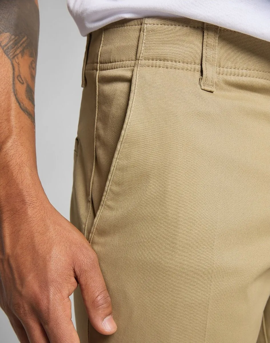 Taupe Lee Extreme Motion Slim Stretch Chino Trousers