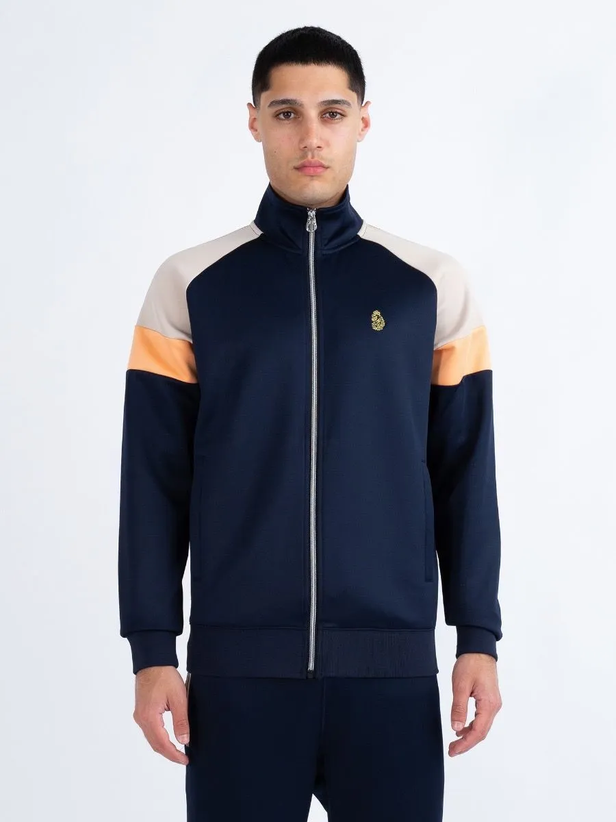 Luke 1977 Sport Kas Three Zip Track Jacket Dark Navy