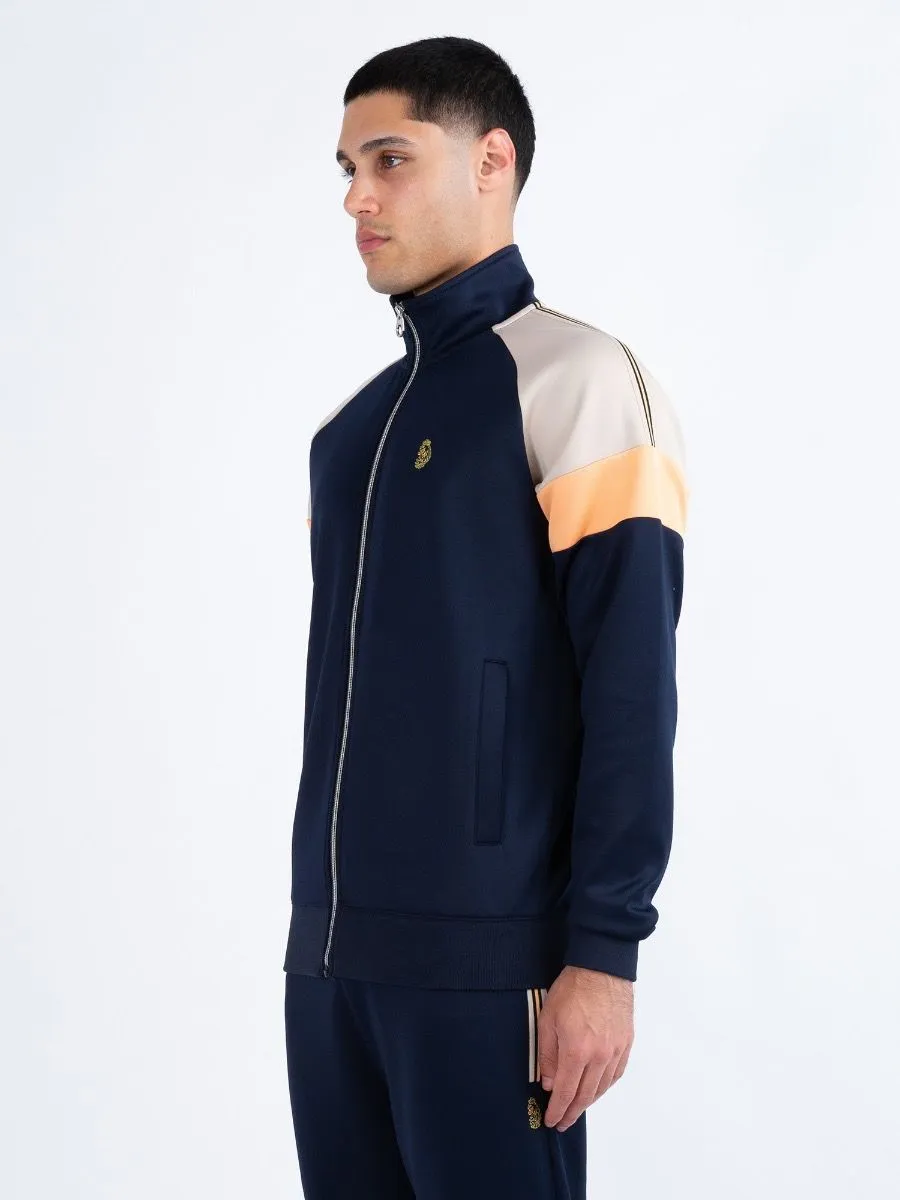 Luke 1977 Sport Kas Three Zip Track Jacket Dark Navy