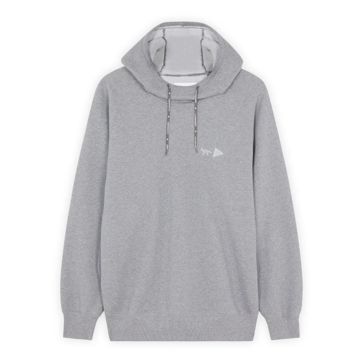 Maison Kitsune MK And Wander Dry Cotton Hoodie Ash Grey