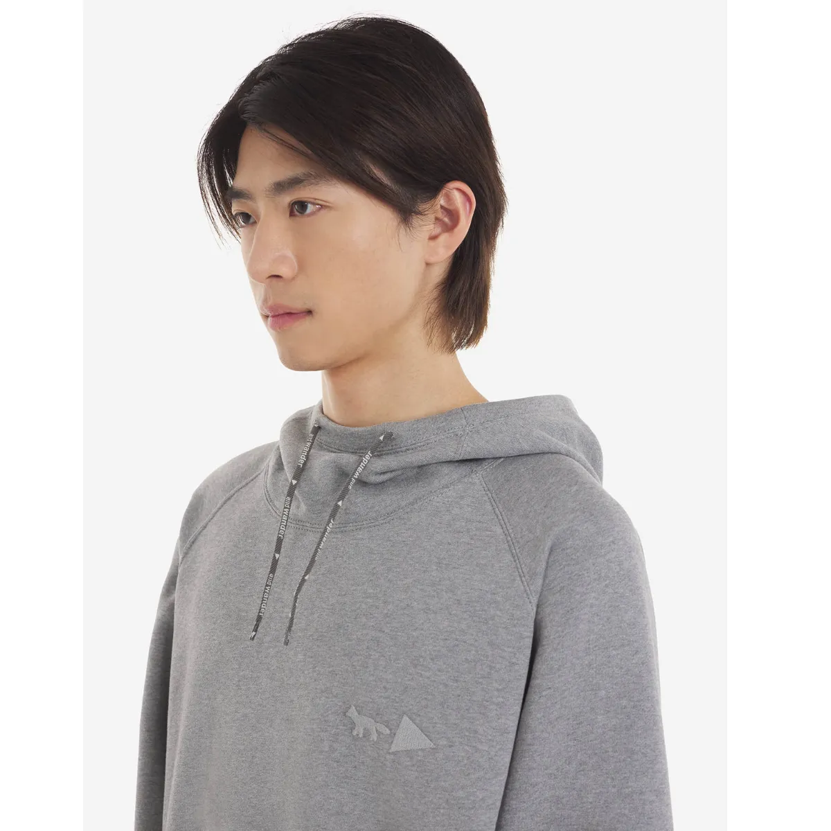 Maison Kitsune MK And Wander Dry Cotton Hoodie Ash Grey