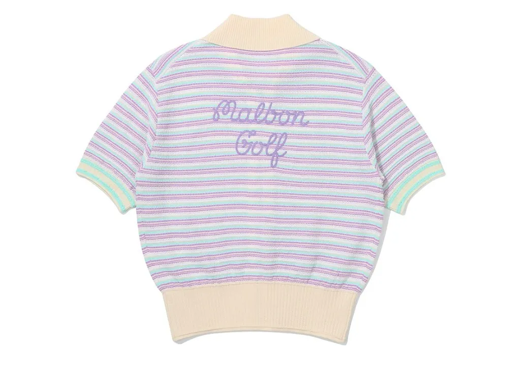 Malbon Golf Plain Logo Short Sleeves Cardigans in Street Style