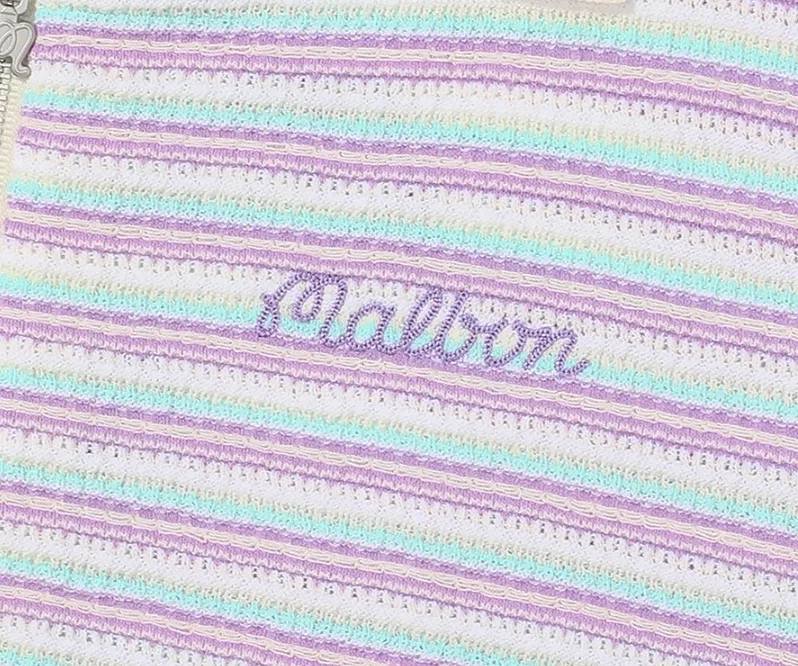 Striped Short Sleeves Cardigans by Malbon Golf