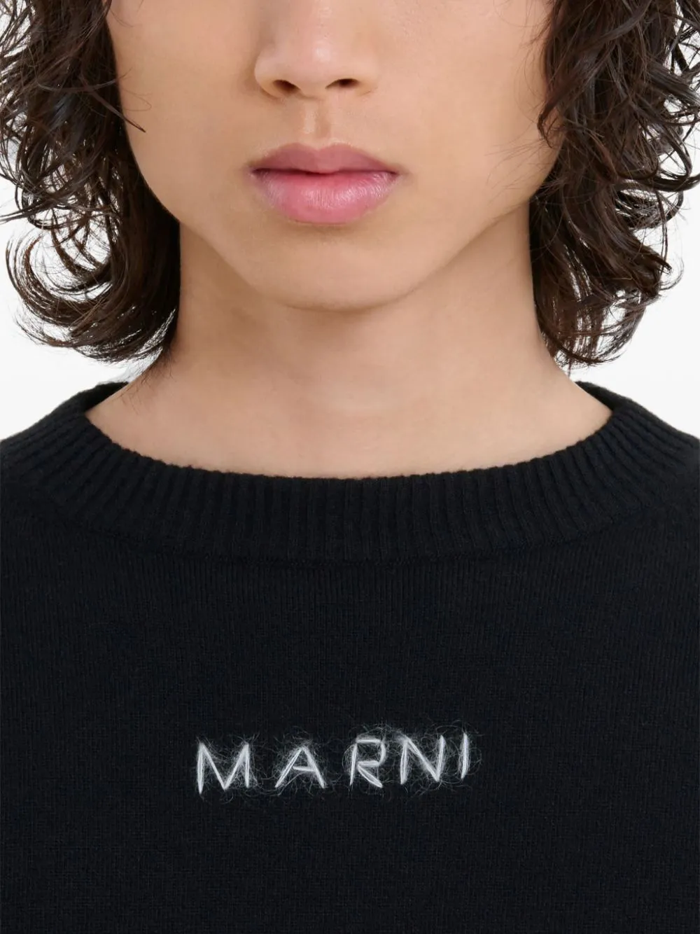 MARNI Men's Logo Round Neck Sweater