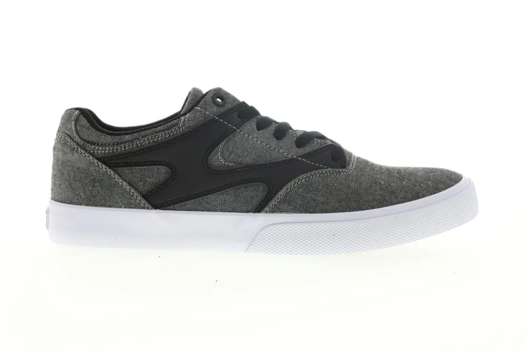 Mens Gray Canvas Skate Sneakers Shoes - DC Kalis Vulc ADYS300569