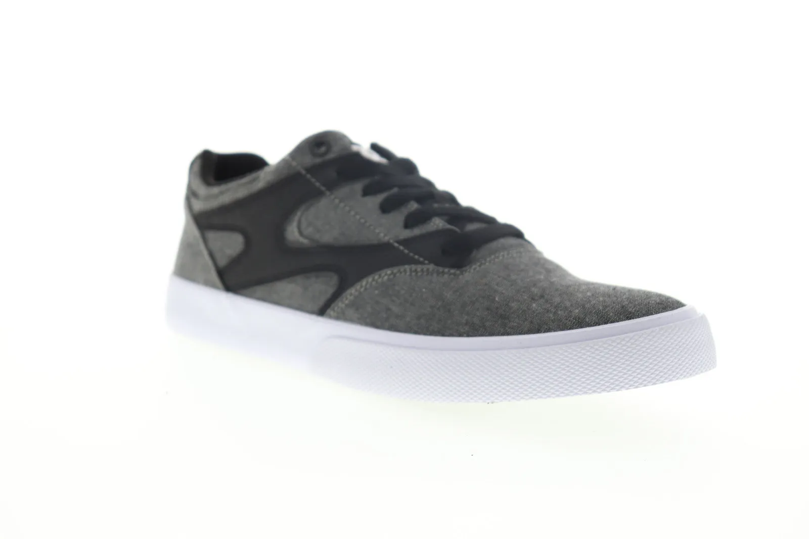 Mens Gray Canvas Skate Sneakers Shoes - DC Kalis Vulc ADYS300569