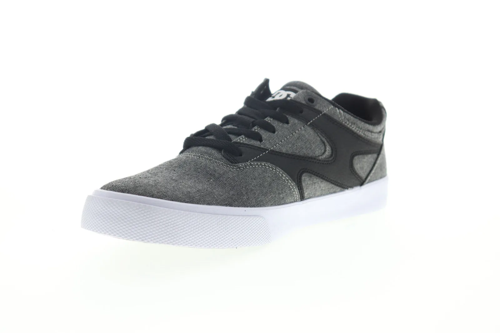 Mens Gray Canvas Skate Sneakers Shoes - DC Kalis Vulc ADYS300569