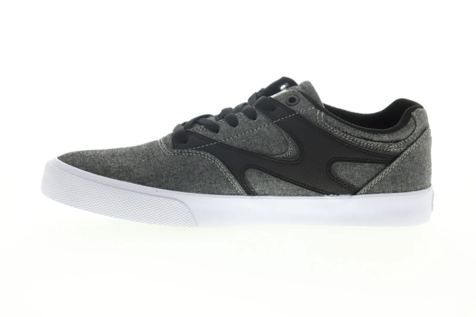 Mens Gray Canvas Skate Sneakers Shoes - DC Kalis Vulc ADYS300569