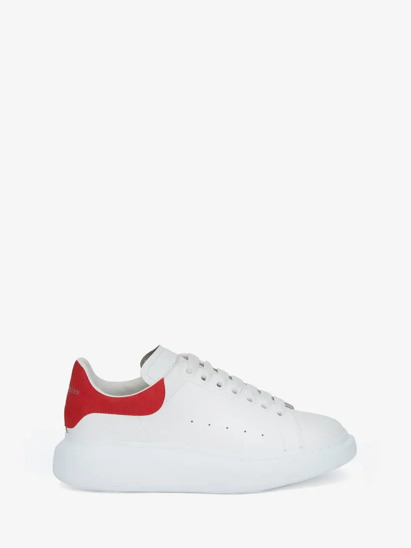 Men's White and Red Oversized Sneakers