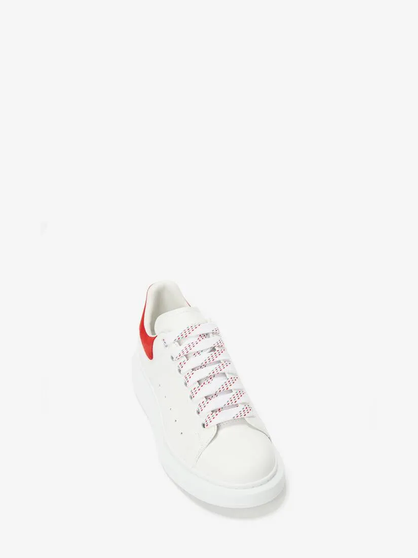 Men's White and Red Oversized Sneakers