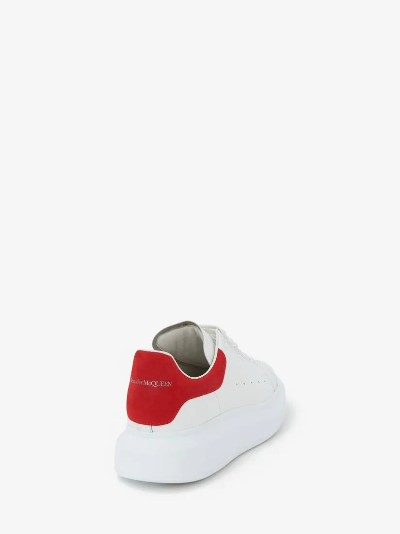 Men's White and Red Oversized Sneakers