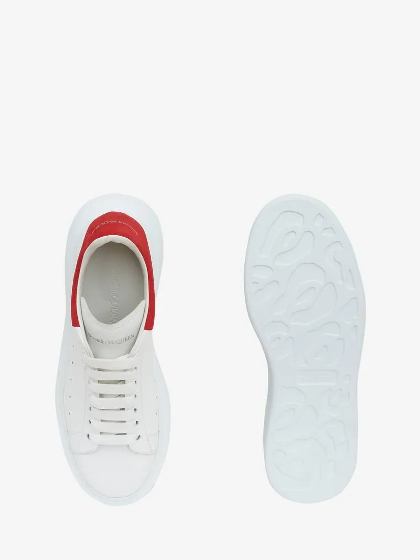 Men's White and Red Oversized Sneakers