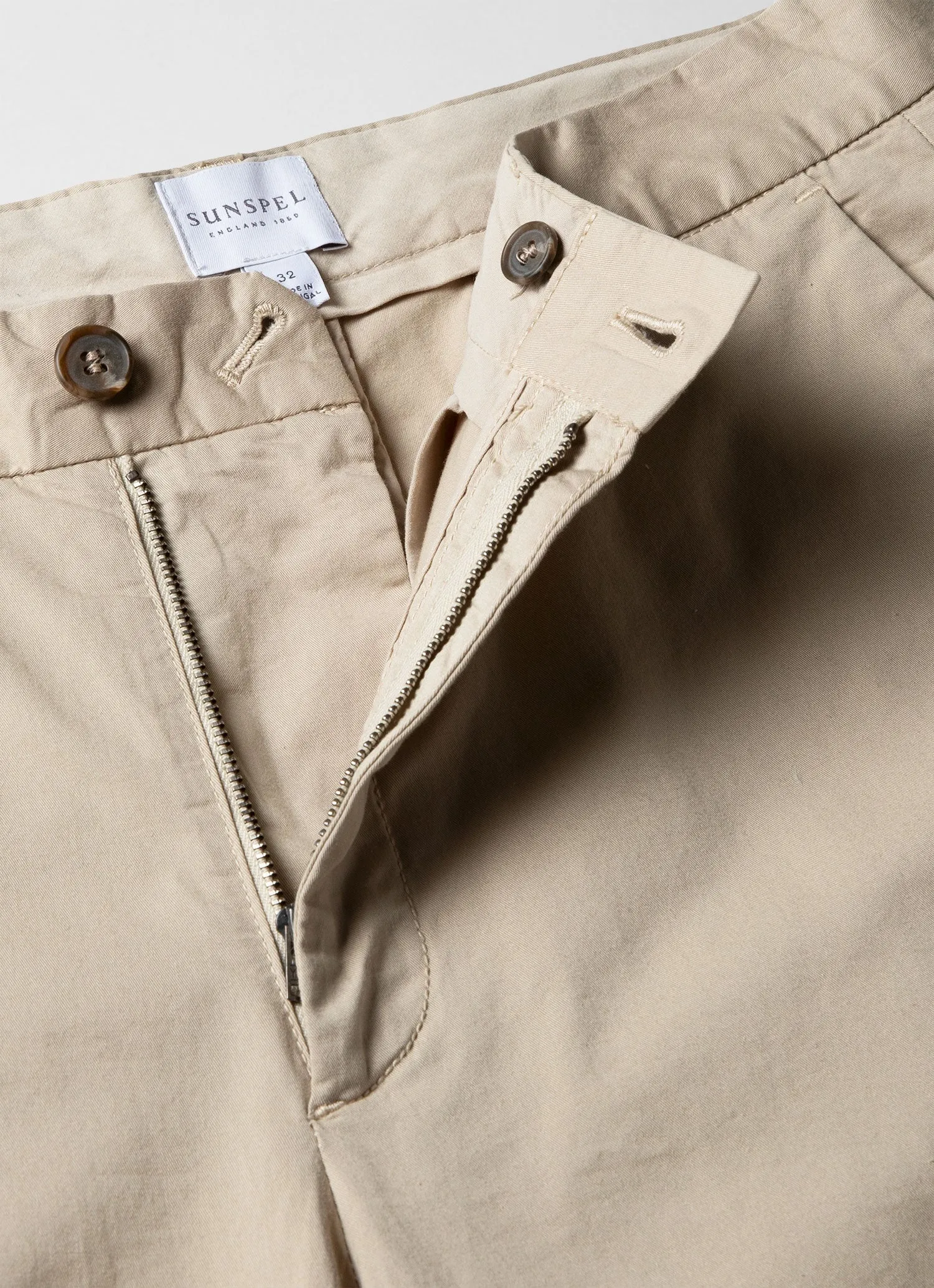 Light Stone Chino Shorts for Men, Made from Stretch Cotton Twill