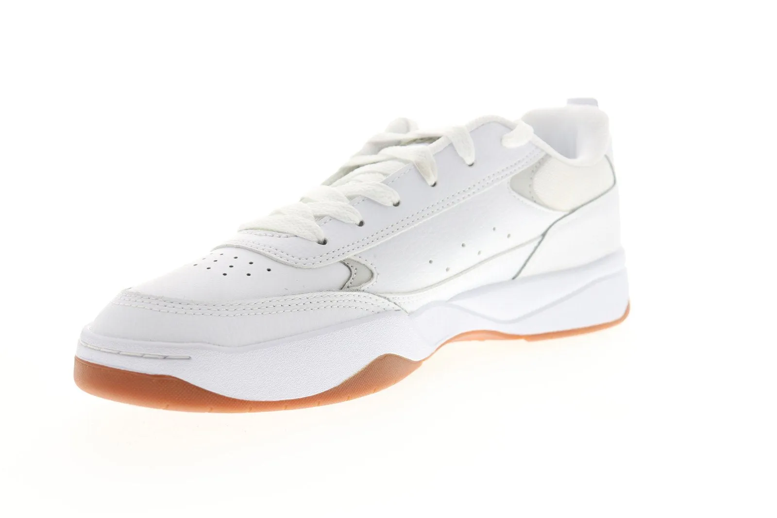 Men's White Leather Skate Sneakers Shoes - DC Penza ADYS100509