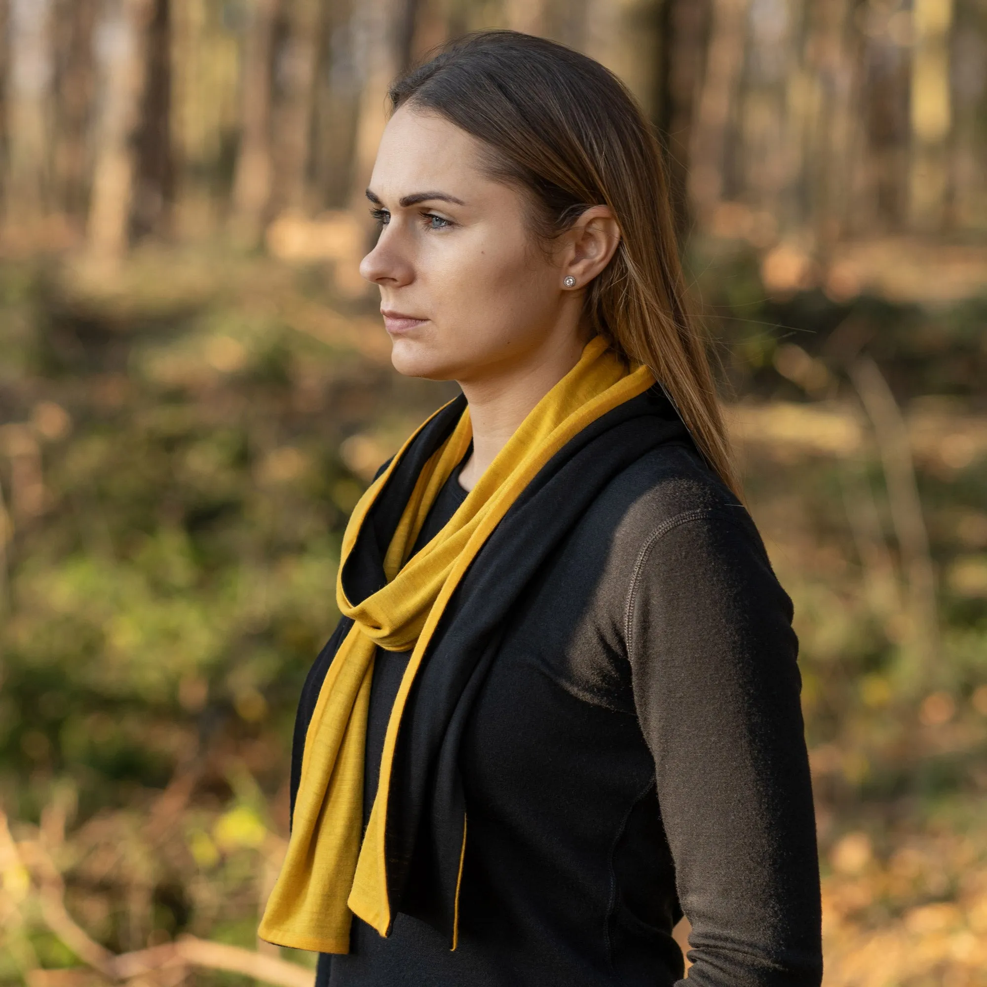 Merino Scarf Mango Black for Women