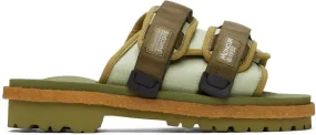 Moncler Genius 2 Moncler 1952 Green Moto Mountain Sandals