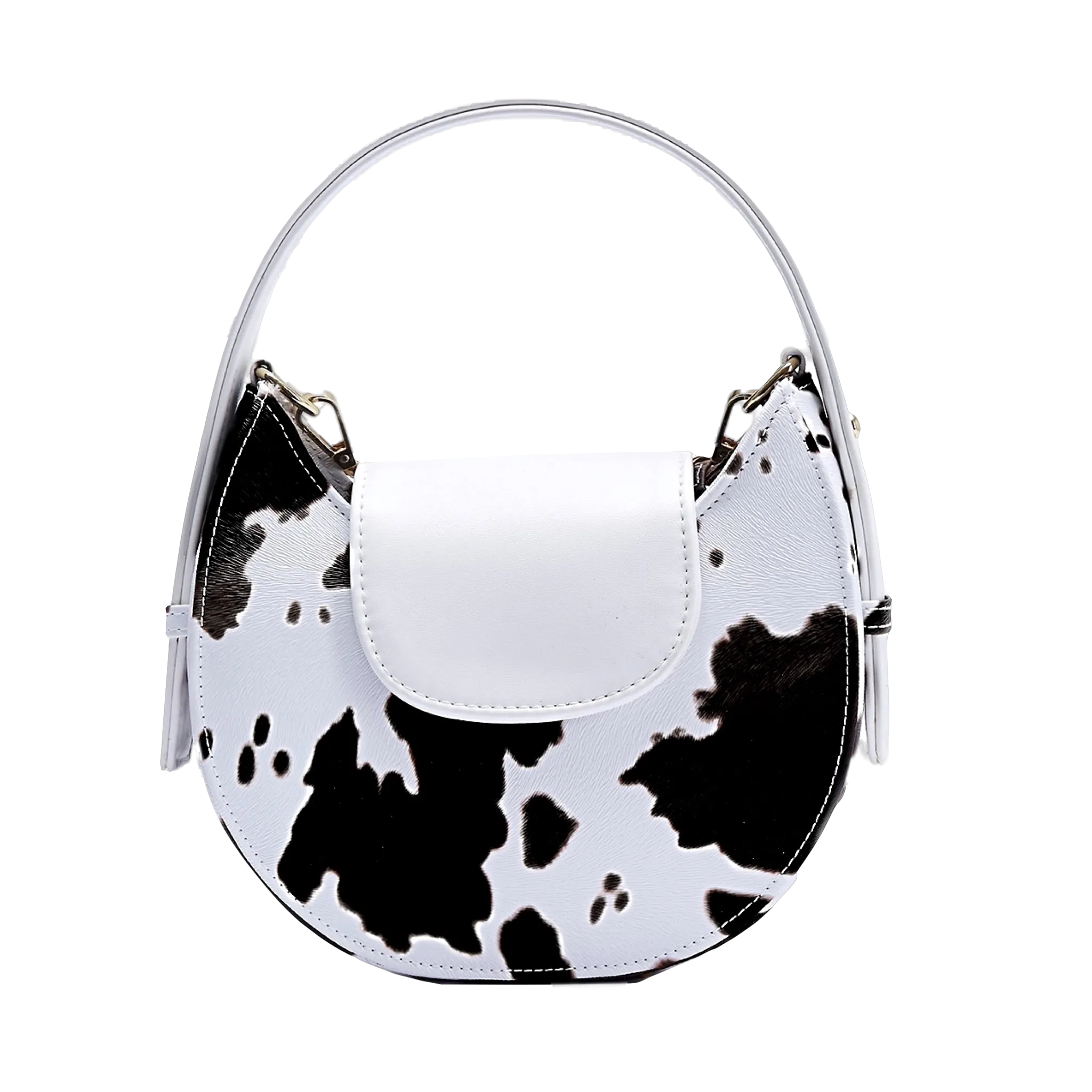 White Black Halfmoon Bag by Mow