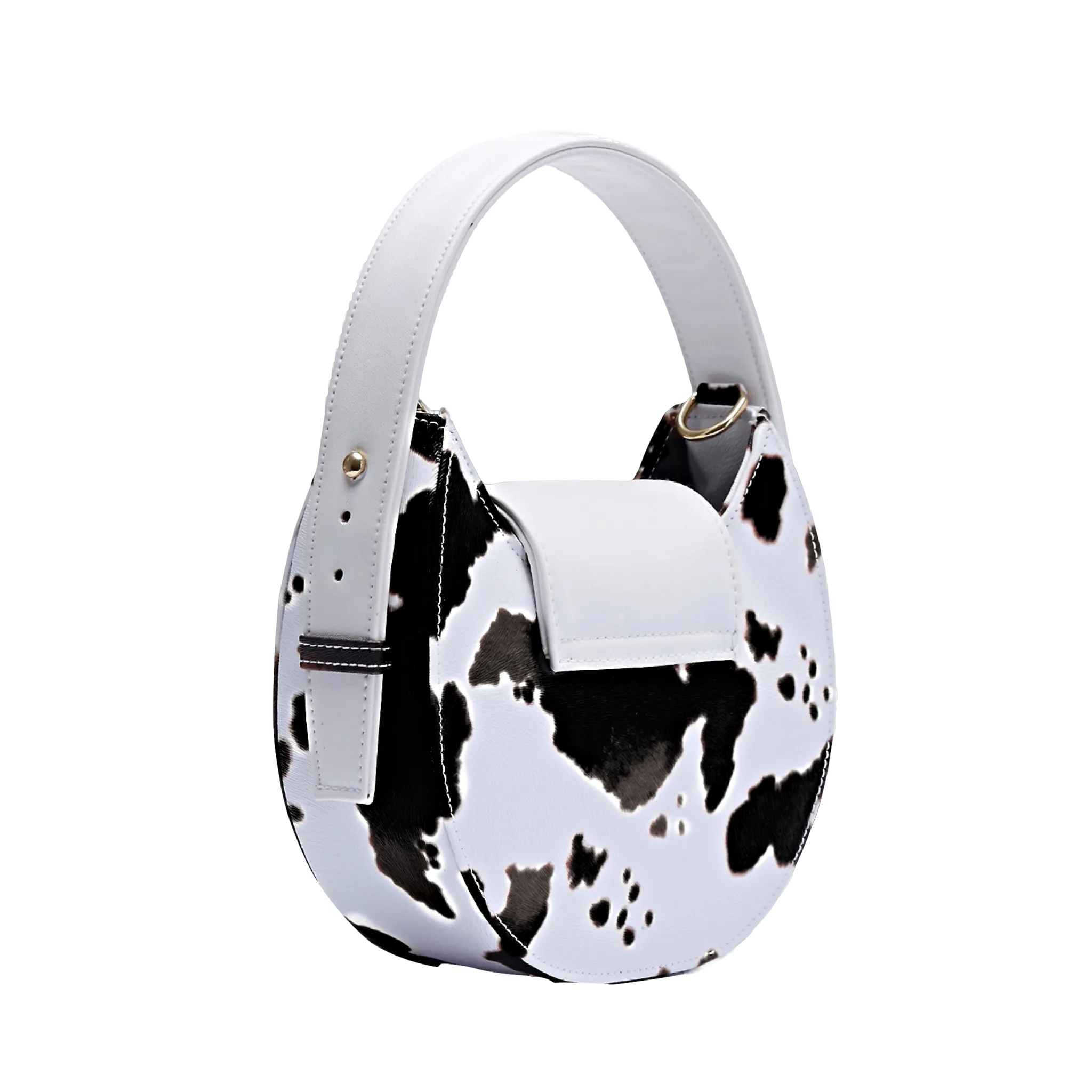 White Black Halfmoon Bag by Mow