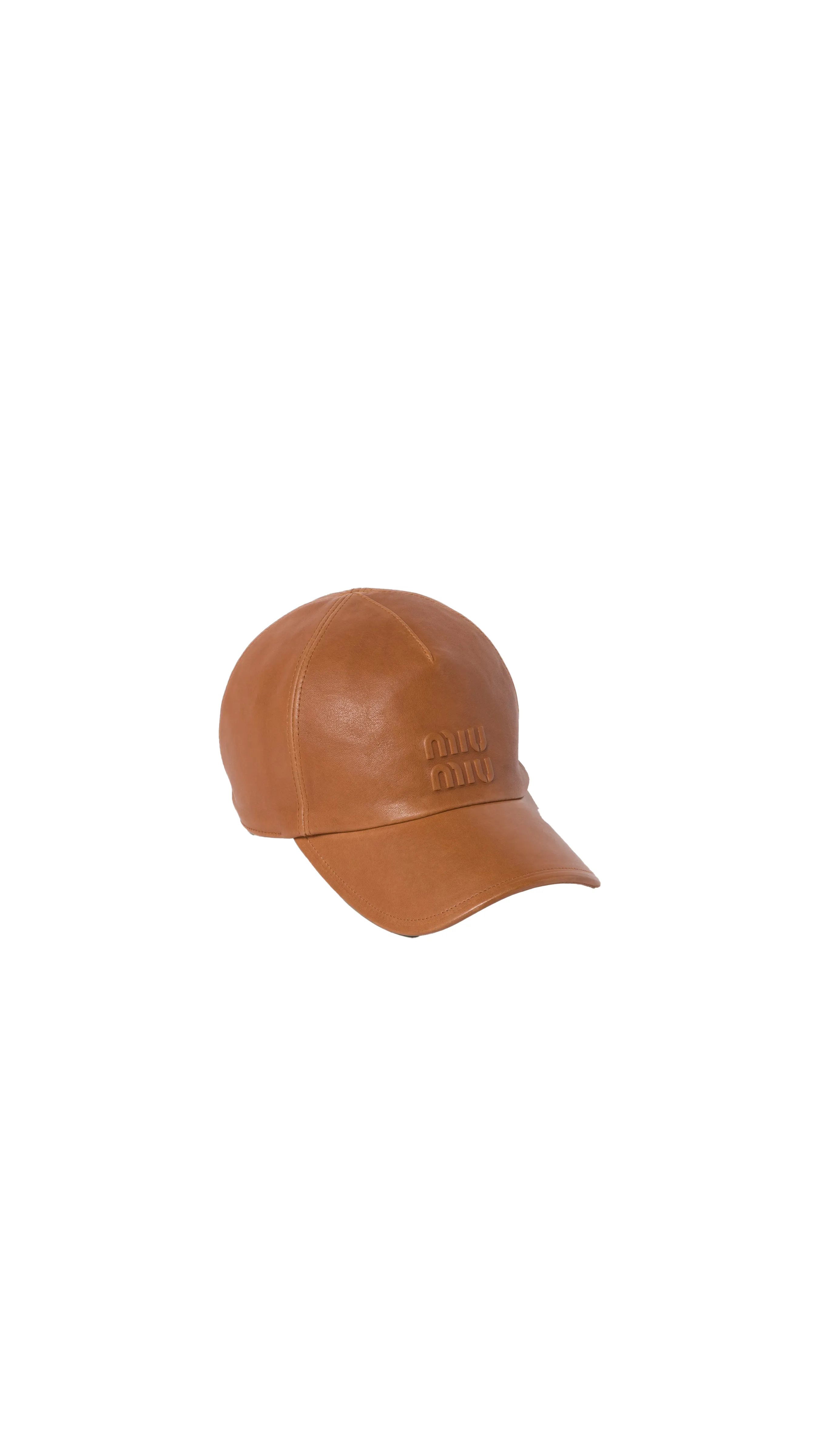 Nappa Leather Baseball Cap Caramel