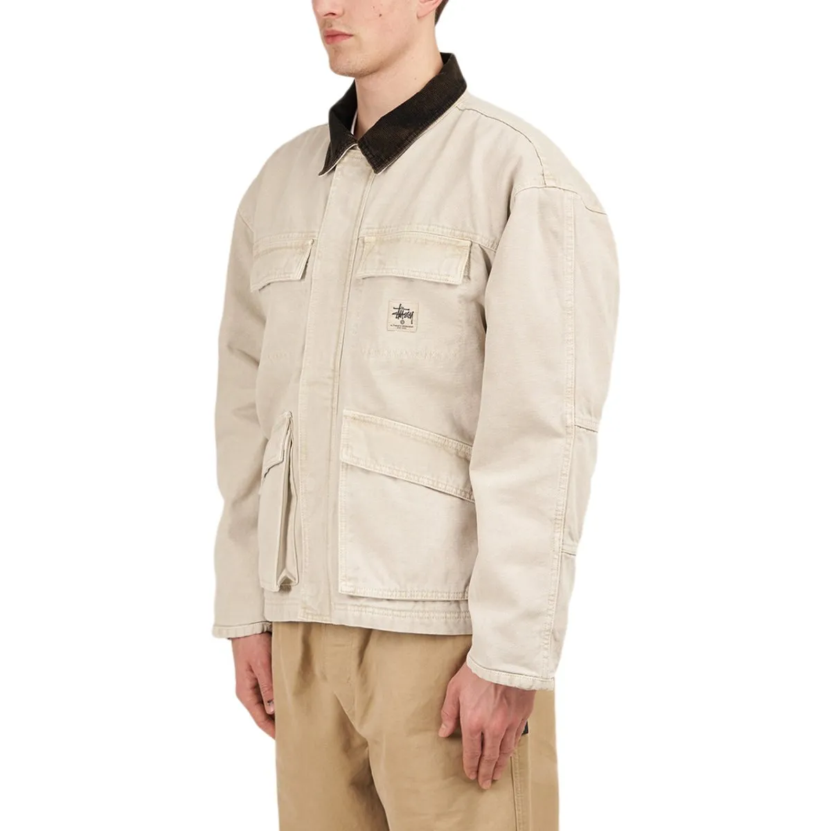 Off White Stussy Washed Canvas Shop Jacket