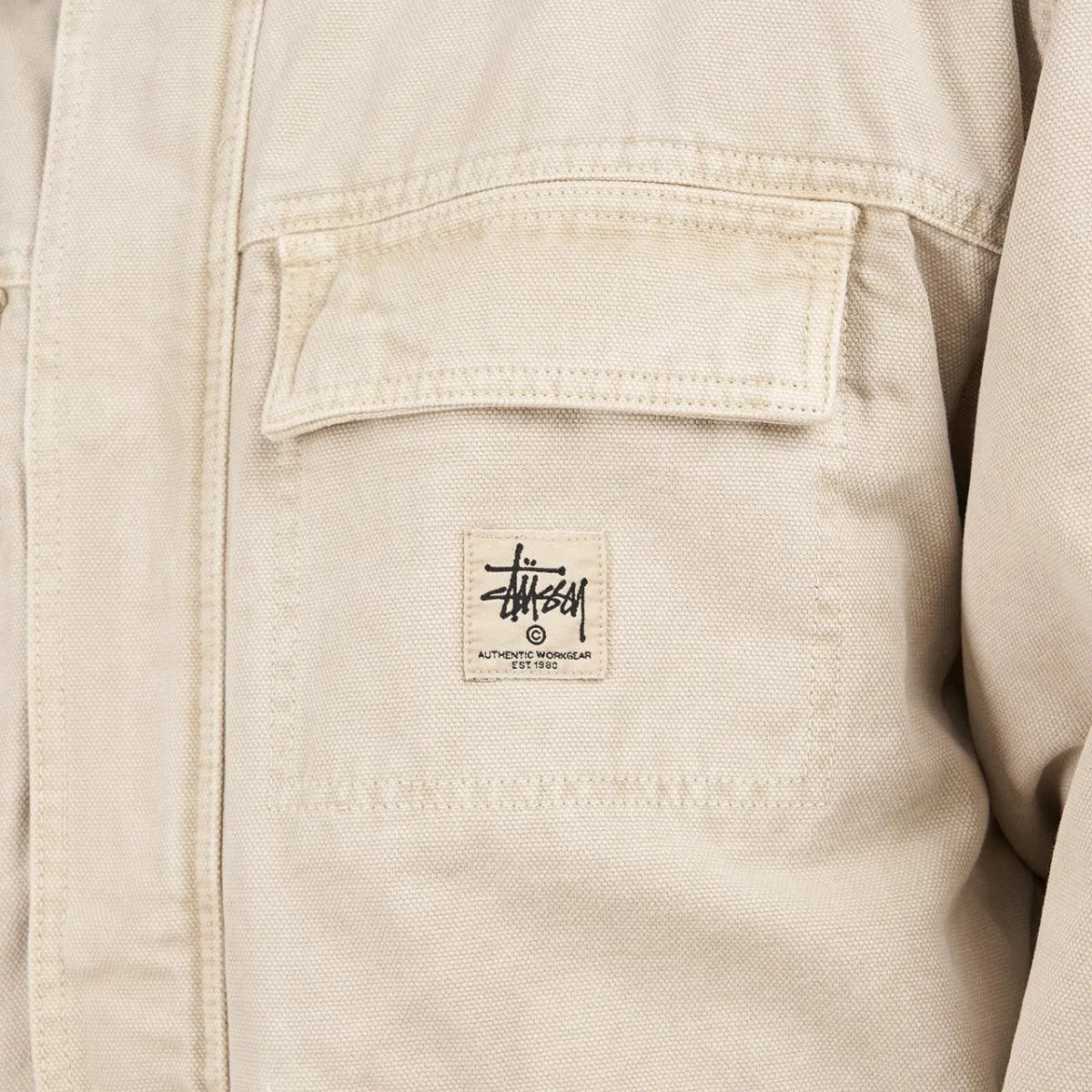 Off White Stussy Washed Canvas Shop Jacket