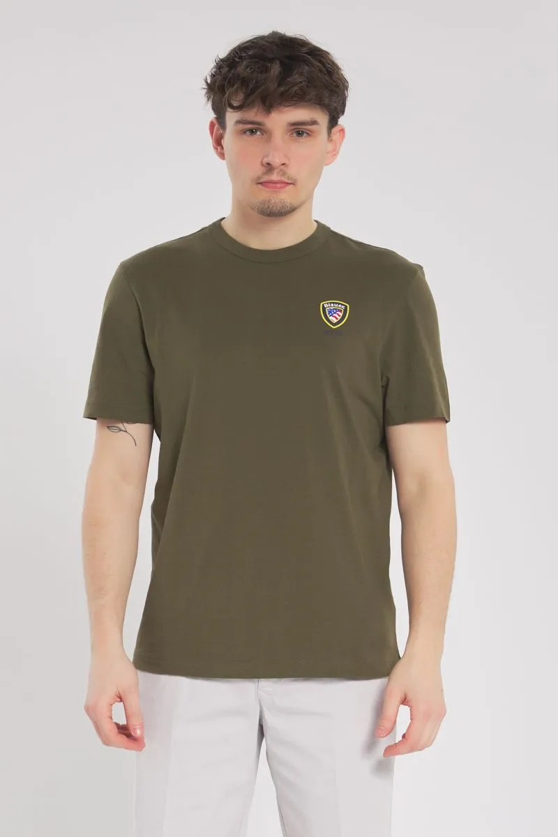 Olive green T-shirt for men