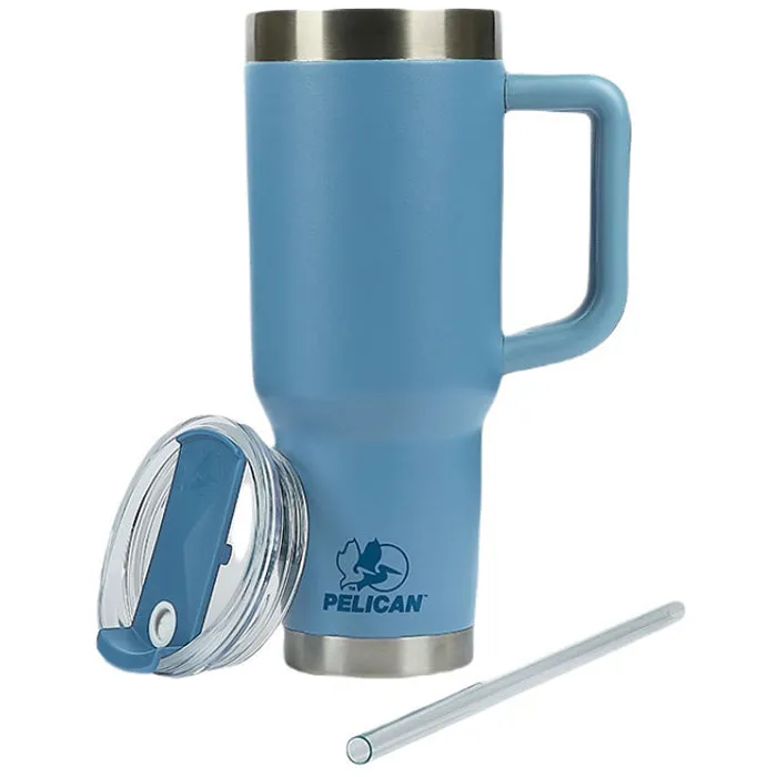 Pelican Blue Porter 40 oz Travel Tumbler Stainless Steel