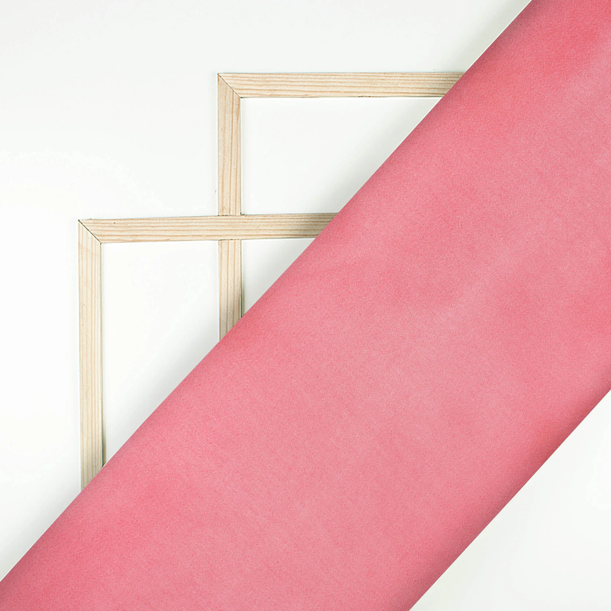 Pink Neon Satin Fabric - Brick Plain Ultra