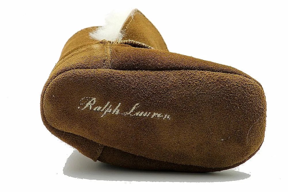 Polo Ralph Lauren Infant Girls Mallor Suede Toggle Boot Layette Shoes