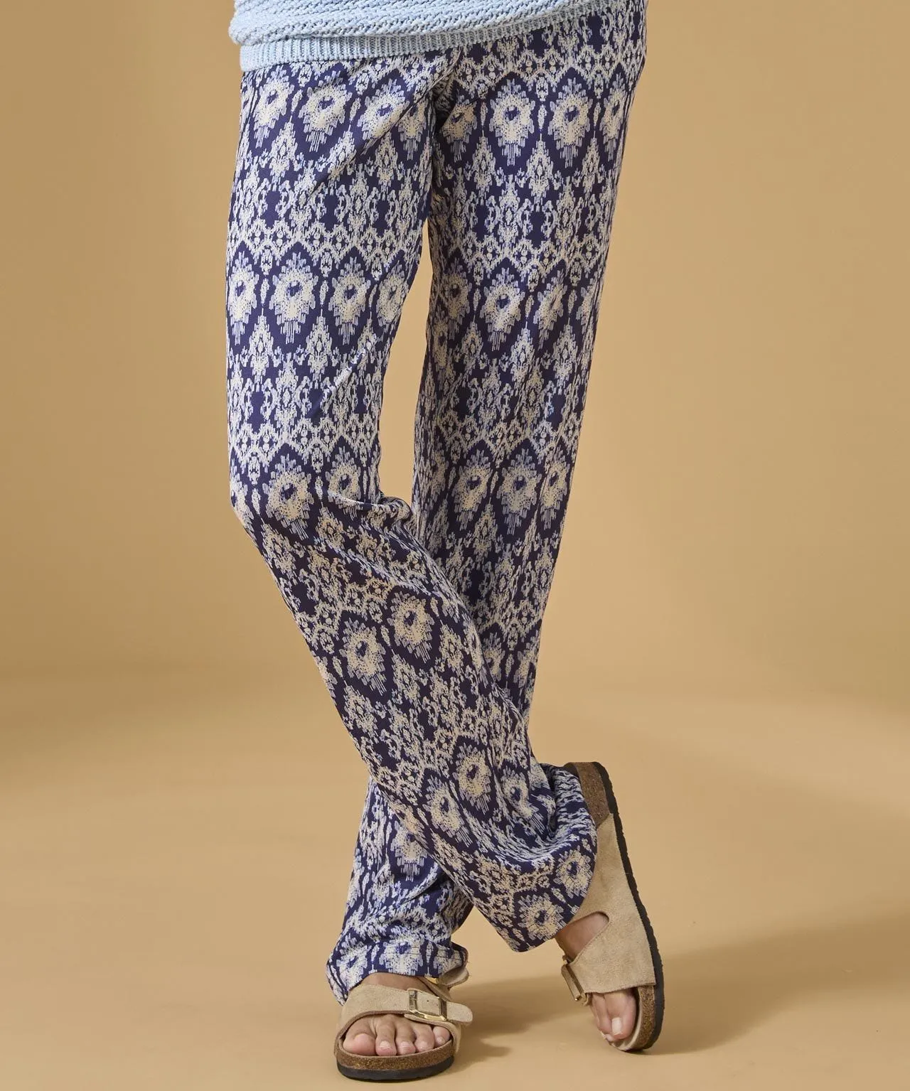 Tapered-leg Print Jersey Trousers