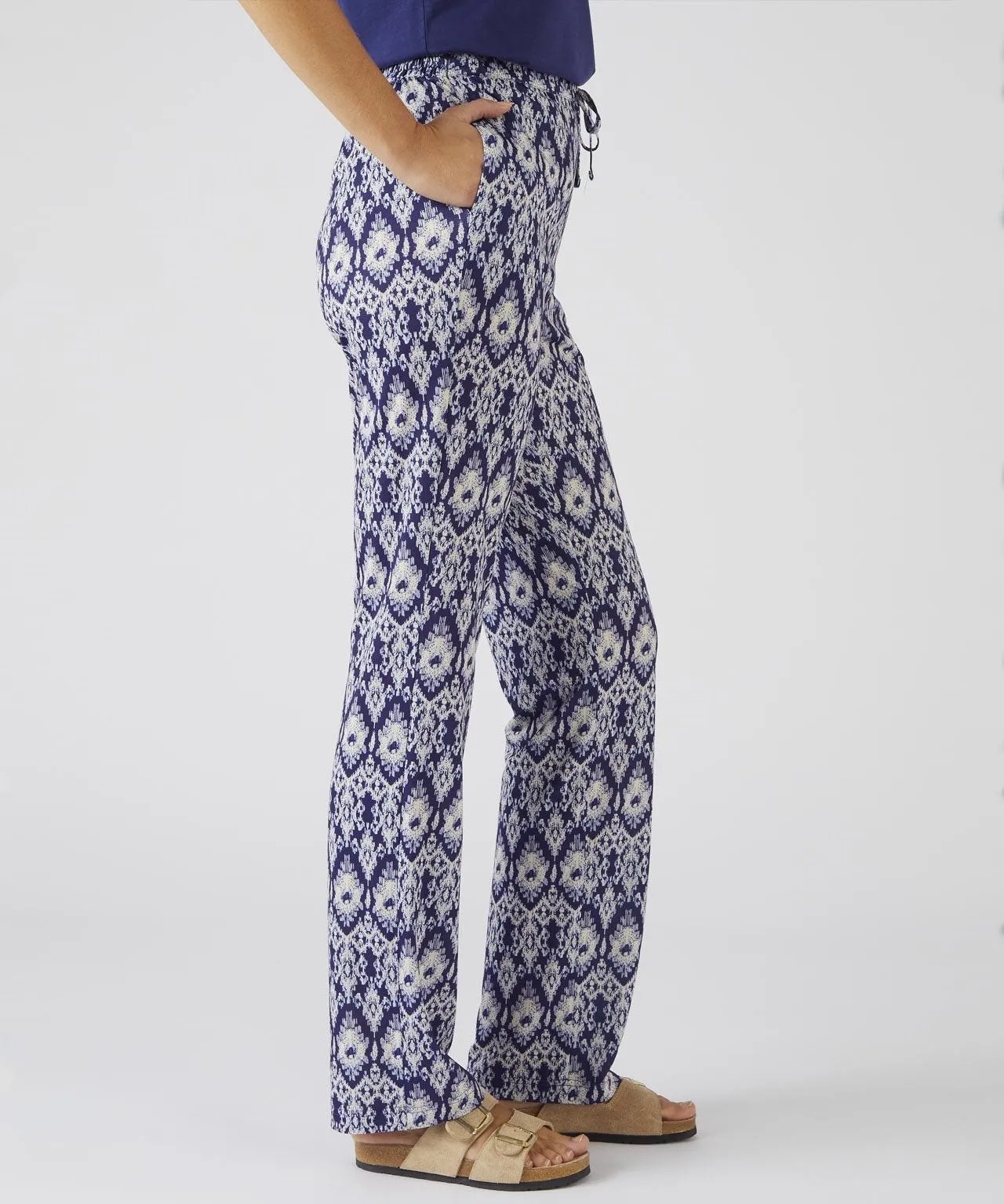 Tapered-leg Print Jersey Trousers