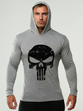 Printed Polyester Men's Hoodie with Long Sleeves.